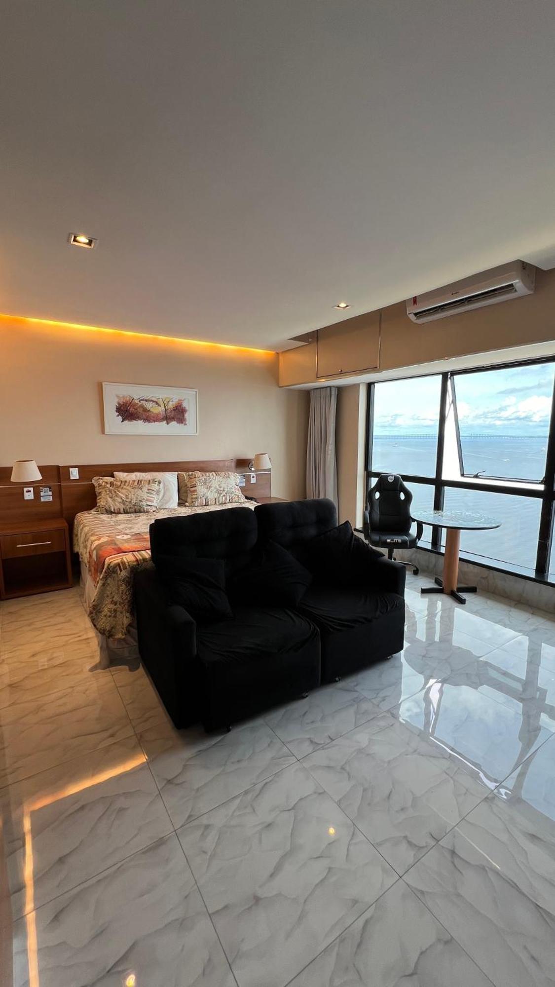 Flat No Condominio Do Edificio Tropical Executive E Residence Com Vista Para O Rio Манаус Экстерьер фото