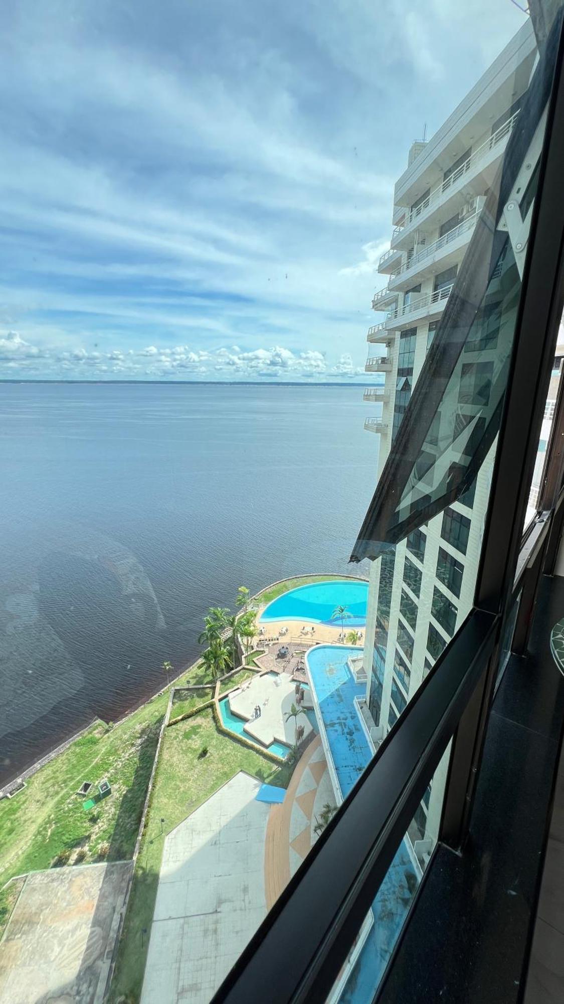Flat No Condominio Do Edificio Tropical Executive E Residence Com Vista Para O Rio Манаус Экстерьер фото